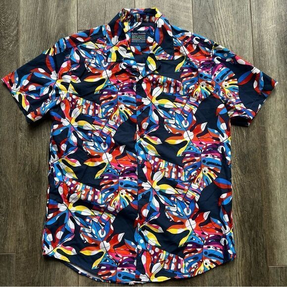 Broken Threads Men’s Swim Set Shorts and Shirt Tropical Surf Board Shorts Large - Picture 6 of 11